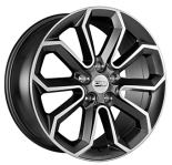 Alu kola CMS C20, 18x8 5x112 ET47, černá matná + leštění