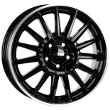 Alu kola CMS C23, 17x7.5 5x112 ET40, černá + leštěný límec