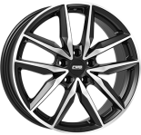 Alu kola CMS C28, 19x7.5 5x114.3 ET50, černá lesklá + leštění