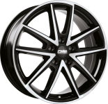 Alu kola CMS C30, 16x6.5 5x112 ET42, černá lesklá + leštění