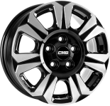 Alu kola CMS C31, 18x7.5 5x118 ET62, černá lesklá + leštění (zátěžová)