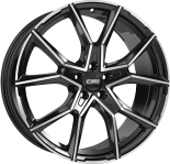 Alu kola CMS C33, 19x8 5x112 ET38, černá lesklá + leštění