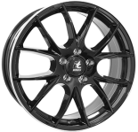 Alu kola IT WHEELS 2 KIRA, 16x6.5 4x108 ET25, černá lesklá + leštěný límec