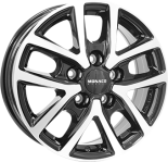 Alu kola MONACO WHEELS CL2T, 16x6.5 5x118 ET66, černá lesklá + leštění (zátěžová)