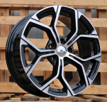 Alu kola Racing Line A056, 18x7.5 5x112 ET51, černá + leštění