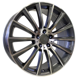 Alu kola Racing Line B1048, 17x7.5 5x112 ET45, šedivá + leštění