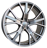 Alu kola Racing Line B5131, 19x8.5 5x112 ET40, šedivá matná + leštění