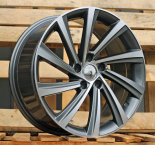 Alu kola Racing Line D2403, 18x8 5x112 ET45, šedivá + leštění