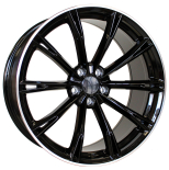 Alu kola Racing Line H5060, 20x9 5x112 ET31, Černá + leštěný límec