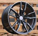 Alu kola Racing Line I5478, 18x9 5x112 ET40, Černá matná + leštění