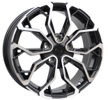 Alu kola Racing Line XF260, 17x7 5x114.3 ET43, černá + leštění