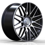 Alu kola Racing Line Y0207, 19x8.5 5x112 ET40, černá + leštění (zátěžová)