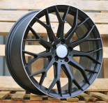 Alu kola Racing Line YS1180, 20x8.5 5x112 ET40, Černá + leštěný límec (zátěžová)