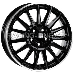 Alu kola CMS C23, 17x7.5 5x112 ET40, černá + leštěný límec