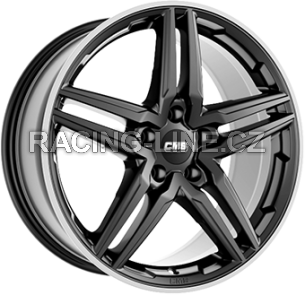 Alu kola CMS C29, 18x8 5x112 ET48, černá lesklá + leštěný límec