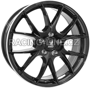 Alu kola IT WHEELS 2 KIRA, 16x6.5 4x108 ET25, černá lesklá + leštěný límec