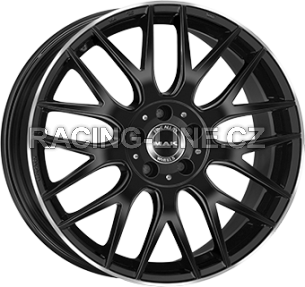 Alu kola MAK ARROW, 20x8.5 5x112 ET29, černá lesklá + leštěný límec (zátěžová)