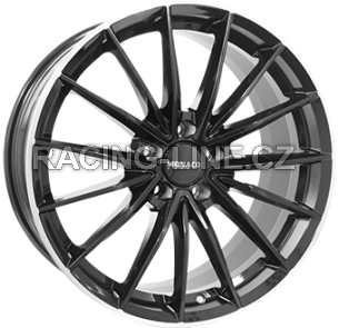 Alu kola MONACO WHEELS GP14, 21x8 5x112 ET45, černá lesklá + leštěný límec (zátěžová)