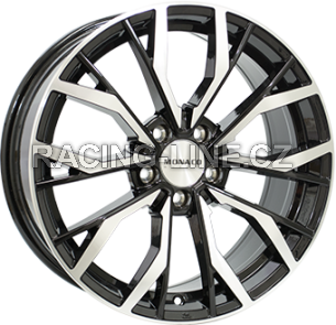 Alu kola MONACO WHEELS GP5, 18x8 5x100 ET37, černá lesklá + leštění