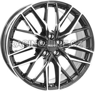 Alu kola MONACO WHEELS GPX, 18x8 5x108 ET42, černá lesklá + leštění (zátěžová)