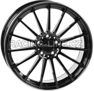 Alu kola MONACO WHEELS MC1, 20x8.5 5x112 ET45, černá lesklá + leštěný límec (zátěžová)