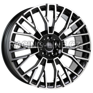 Alu kola Racing Line 3S1111, 22x9.5 5x112 ET37, černá + leštění