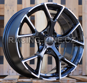 Alu kola Racing Line 3S5997, 18x8 5x112 ET46, černá + leštění