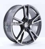 Alu kola Racing Line A043, 19x8 5x112 ET39, černá + leštění