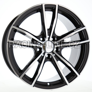 Alu kola Racing Line A5588, 19x8 5x120 ET36, černá + leštění