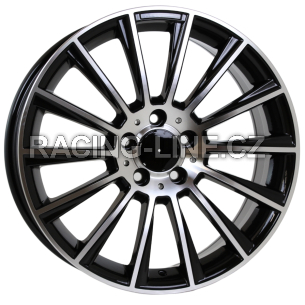 Alu kola Racing Line B1048, 17x7.5 5x112 ET45, černá + leštění