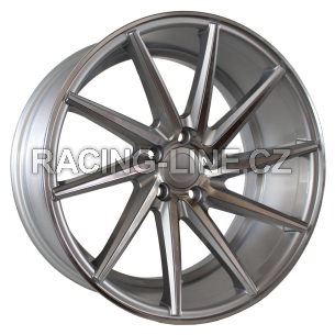 Alu kola Racing Line B1059, 18x8 5x112 ET40, stříbrná + leštění