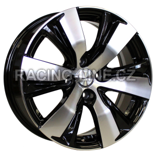 Alu kola Racing Line B1081, 16x6.5 4x108 ET18, černá + leštění