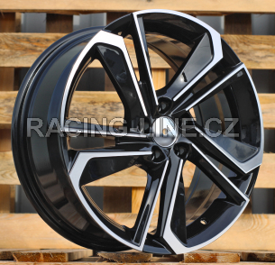 Alu kola Racing Line B1113, 17x7 5x100 ET51, černá + leštění