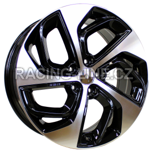 Alu kola Racing Line B1278, 17x7 5x114.3 ET45, černá + leštění