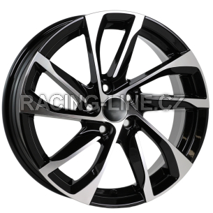 Alu kola Racing Line B1514, 16x6.5 5x98 ET39, černá + leštění