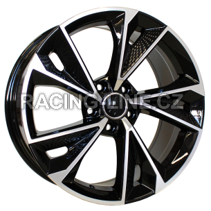 Alu kola Racing Line B1566, 19x8.5 5x112 ET42, černá + leštění