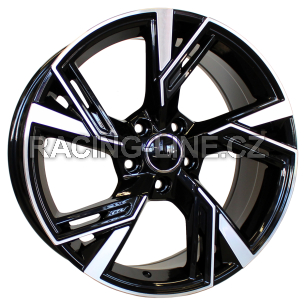 Alu kola Racing Line B1571, 19x8.5 5x112 ET35, černá + leštění