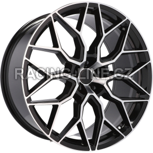 Alu kola Racing Line B1604, 23x10.5 5x112 ET25, černá + leštění (zátěžová)