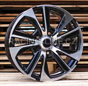 Alu kola Racing Line B1611, 18x8 5x150 ET45, černá + leštění (zátěžová)