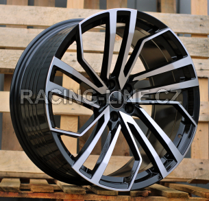 Alu kola Racing Line B1618, 22x10 5x112 ET20, černá + leštění (zátěžová)