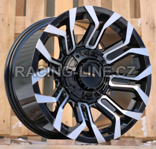 Alu kola Racing Line B1799, 17x9 6x139.7 ET12, černá + leštění