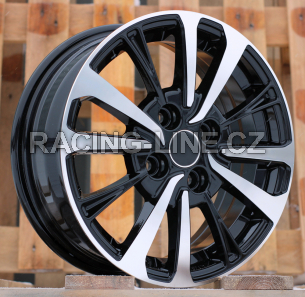 Alu kola Racing Line B1846, 14x5.5 4x100 ET40, černá + leštění