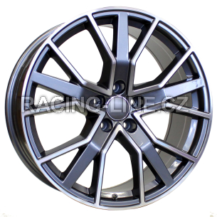 Alu kola Racing Line B5131, 19x8.5 5x112 ET40, šedivá + leštění