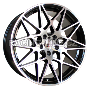 Alu kola Racing Line B5167, 17x7.5 5x120 ET37, černá + leštění