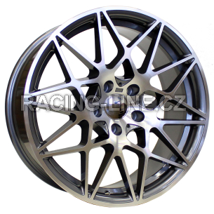 Alu kola Racing Line B5167, 18x9.5 5x120 ET40, šedivá + leštění (zátěžová)