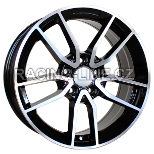 Alu kola Racing Line B5461, 17x7.5 5x112 ET45, černá + leštění