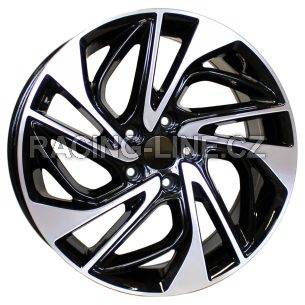 Alu kola Racing Line B5518, 17x7 5x114.3 ET51, černá + leštění