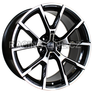 Alu kola Racing Line B5601, 17x7.5 5x112 ET27, černá + leštění