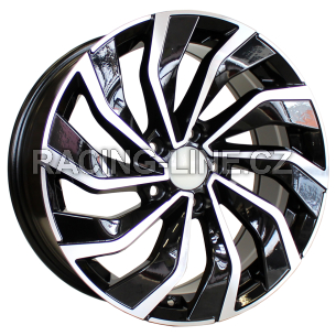 Alu kola Racing Line B5780, 17x7.5 5x112 ET45, černá + leštění