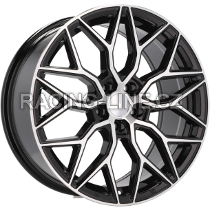 Alu kola Racing Line B5812, 18x8 5x100 ET38, černá + leštění